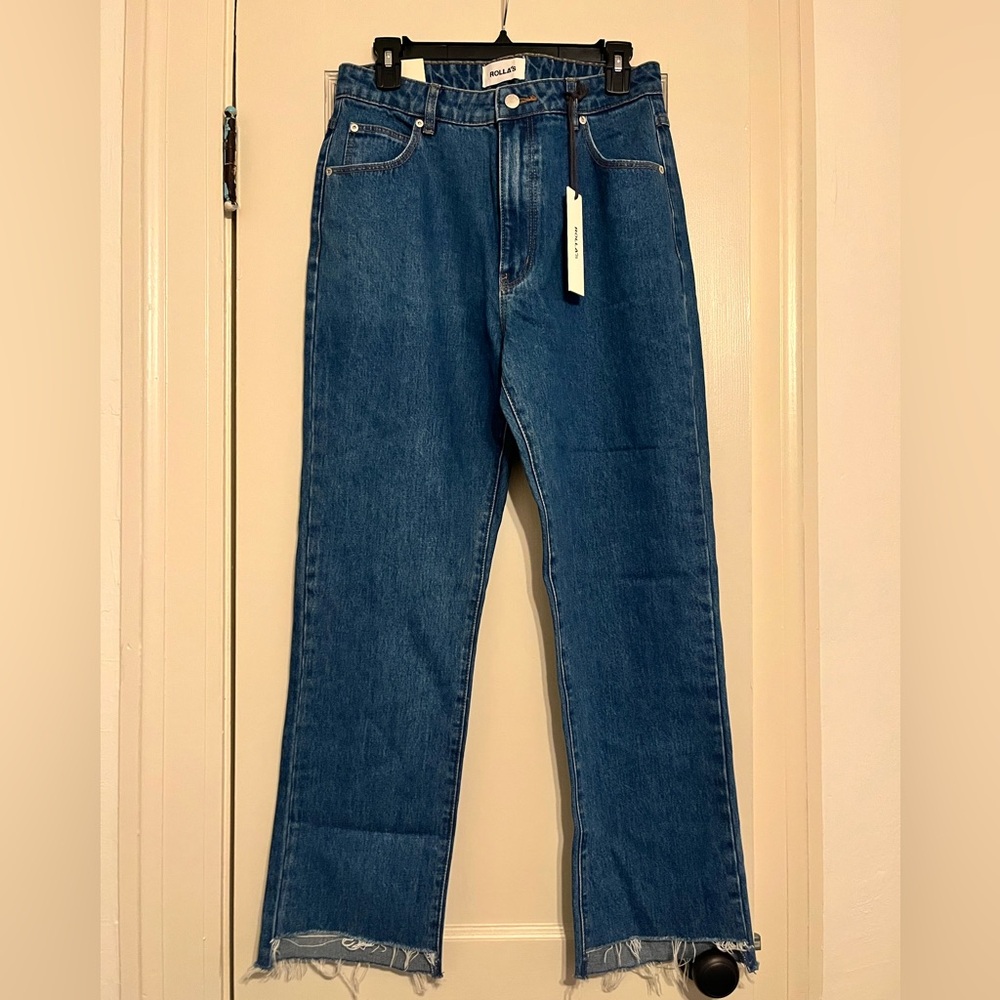 Rolla’s high waisted straight leg jeans